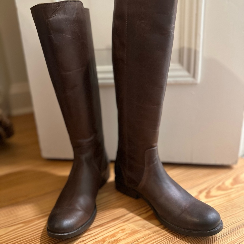 Brown Leather Riding Boots